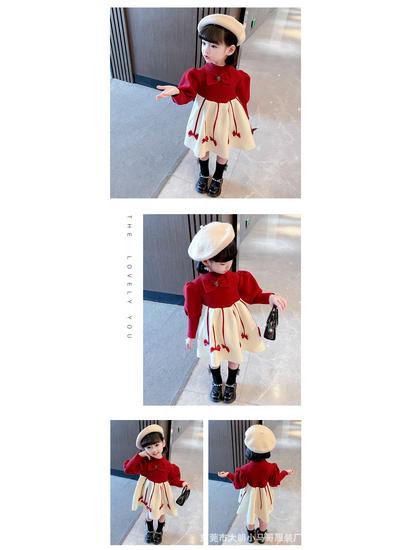 2024 Toddler Girls' Princess Winter Dress - Autumn/Winter Style