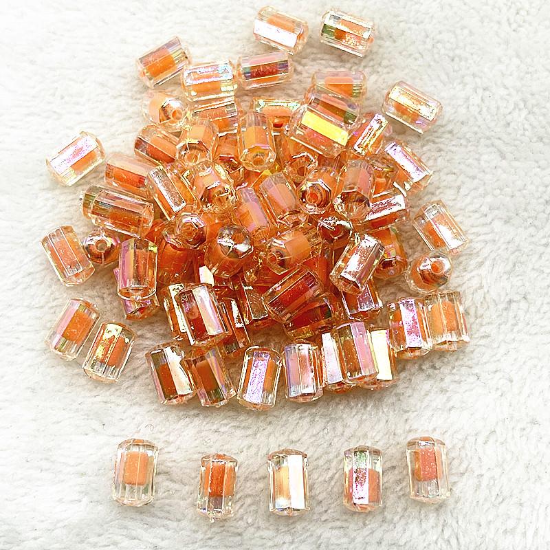 30pcs 12x7mm Matte/Transparency/AB Colour Acrylic Cylinder Beads Loose Spacer Beads for Jewelry Making DIY Bracelets Accessories