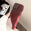 Retro Weinrot Gewellter Rand Stoßstange Handyhülle Für iPhone 17 16 Pro Max 15 13 11 12 14 Air Weiches Silikon Rückseite Hülle