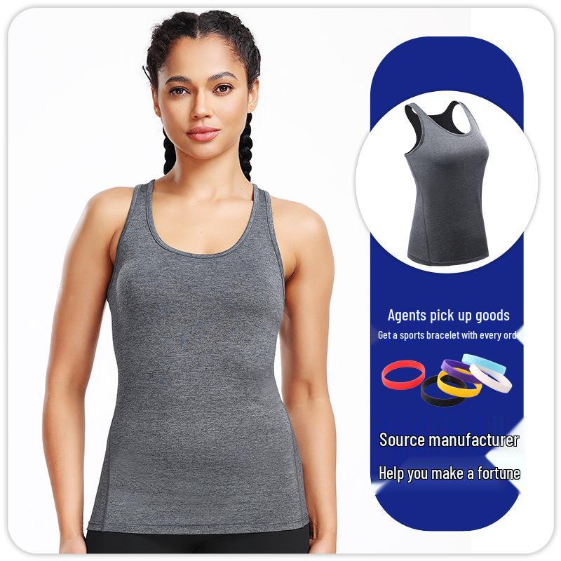 

Женская майка для йоги — облегающий спортивный жилет без рукавов для бега и многослойной одежды Medium