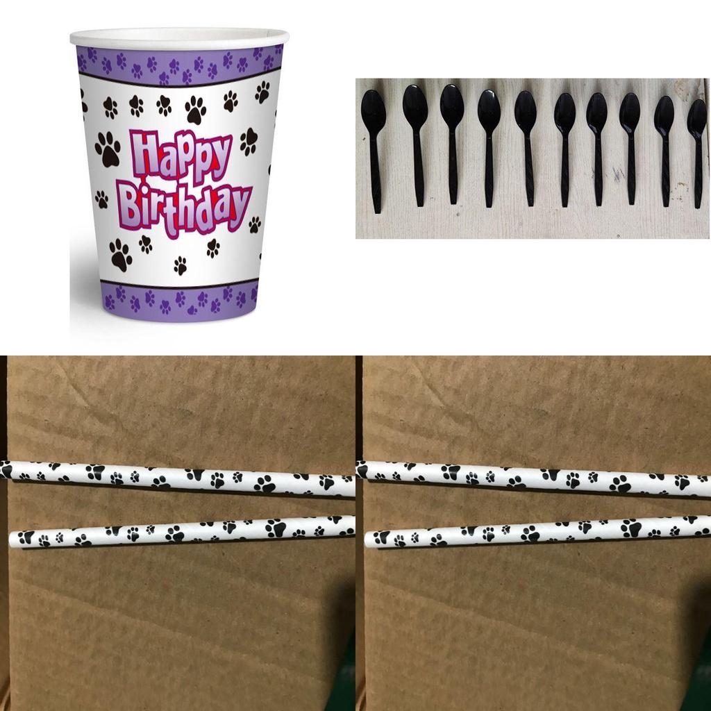 Premium Dog Paw Party Supplies Set Adorable Pet Themed Birthday Decorations