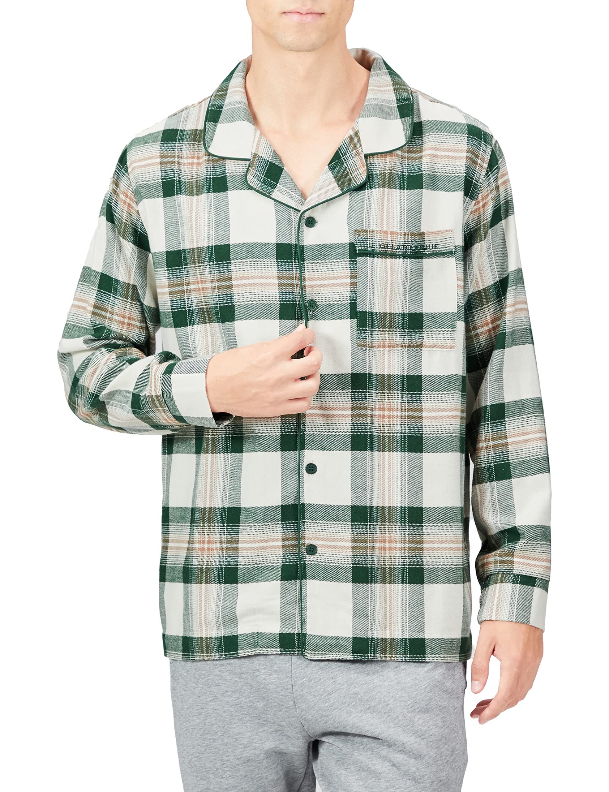 

Унисекс рубашка в клетку Gelato Pique PUFT224261 GRN (M-L) зелёный