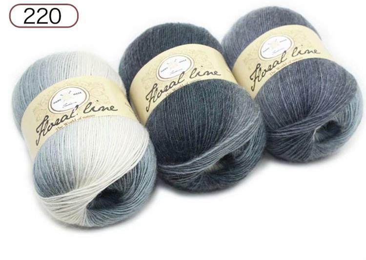 Tencel Bamboo Cotton Bamboo Charcoal Milk Cotton Baby Wool Baby Children Pure Cotton Sweater Thread Crochet Fine Wool 220