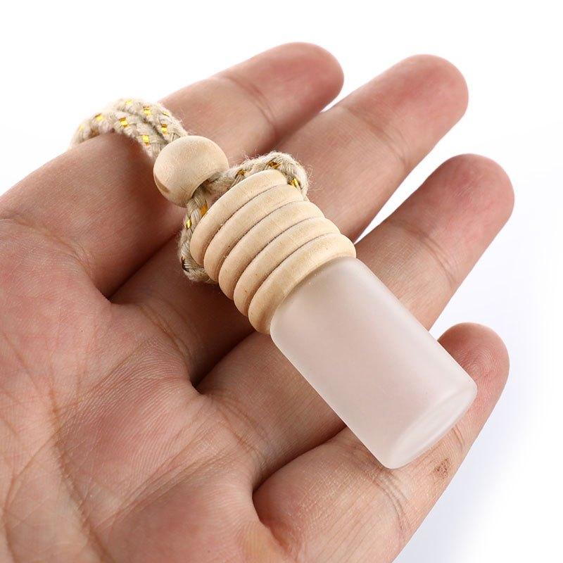 10PCS/20PCS 5ml Car Perfume Bottle - Frosted Glass Perfume Pendant Air Fresh Car Decoration Car Accessories