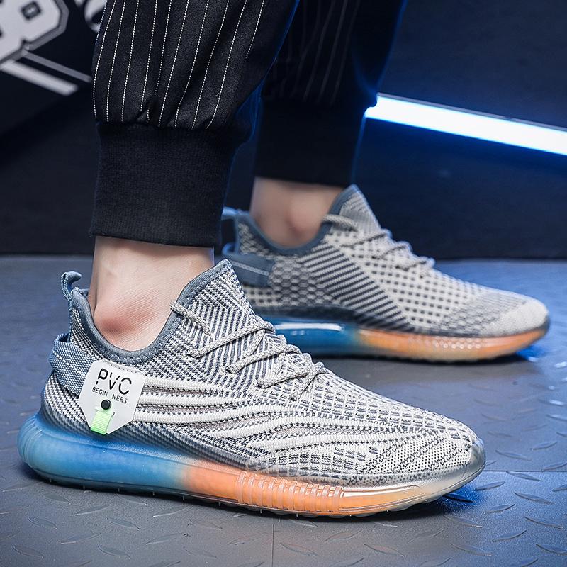 New Large Size Men's Casual Shoes Mesh Surface Breathable Thick Sole Sneakers Mens Non-slip Fashion Men Vulcanized Shoes Loafers