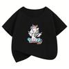 Summer Spring Kawaii Short Sleeve Angel Unicorn T Shirts Funny Manga Kids Childrens Tshirt Boys Girls Casual Top Tee
