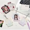 Kawaii Acrylic Photocard Holder Angel Wings with Star Keychain Card Sleeve Hard Card Protector 3-inch Photos Card Cover