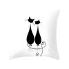 New Cartoon Black Cat Pattern Printed Pillowcase Home Sofa Pillowcase Cushion Cover