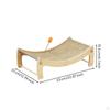 Cat Scratcher Bed ScratchResistant Lounger with Wooden Frame Elevated Pet Resting and Playing