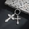 Retro Cross Keychain Pendant Men'S Jeans Key Ring Bag Ornament Hanging Decoration