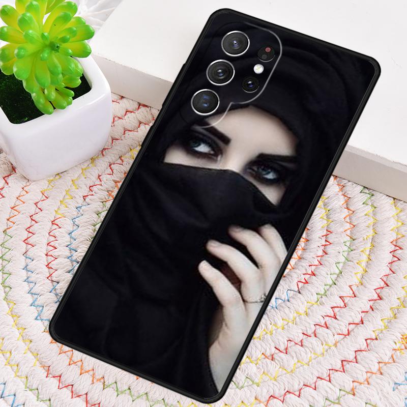 Arab Woman With Niqab Face eye Phone Case for Samsung Galaxy note 10 pro S26 Ultra S23 S24 FE S25 S21 S22 PLUS shockproof Cove