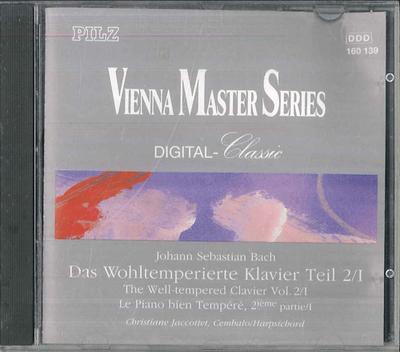 CD JOHANN SEBASTIAN BACH - Well-Tempered Clavier Part II, Vol. CD160139 Pilz 1991 US Classical Used