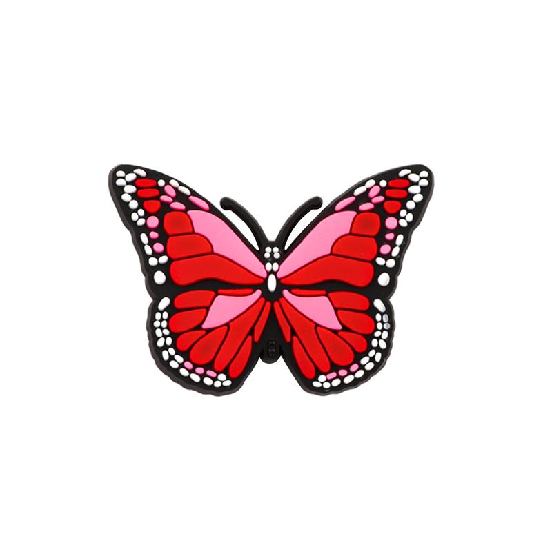 New 1PCS Butterfly Shoe Charms Summer Shoes Decorations Jeans for Girl Boy Designer Women Shoes Accessories for Shoes Charm Pins