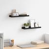 VidaXL Bilderleisten 2 Stk. Schwarz 40x9x3 cm MDF