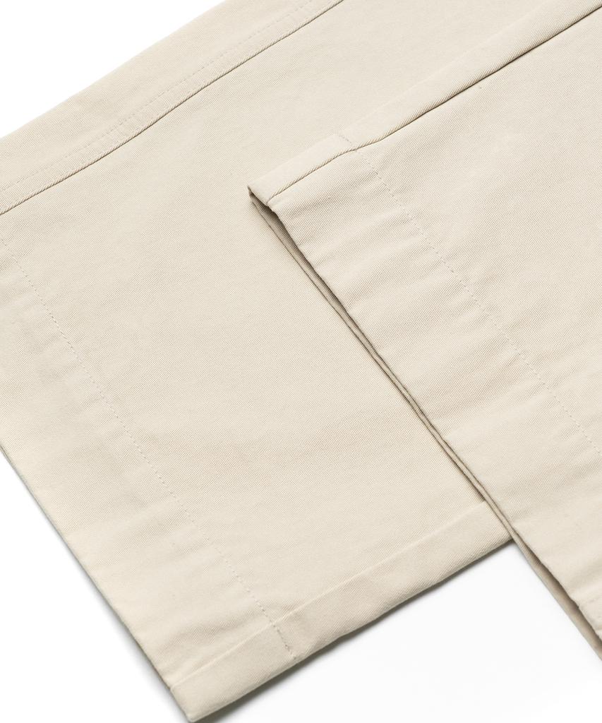 CONNECT KINLOCH Washed Cotton Loose Fit Double-Pleat Pants [Beige]