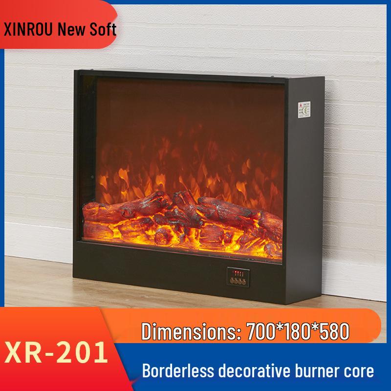Decorative Flame Electric Fireplace Heater: Built-In Home Simulation