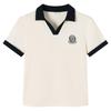 TonLion Women's Spliced Short Sleeve Polo Shirt
