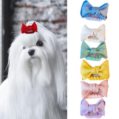 Haustier-Haarnadel, niedliche einfarbige Schleife, Hunde-Haarspangen, Hochzeit, Party, Prinzessin, Welpen, Kopfbedeckung für kleine Haustiere