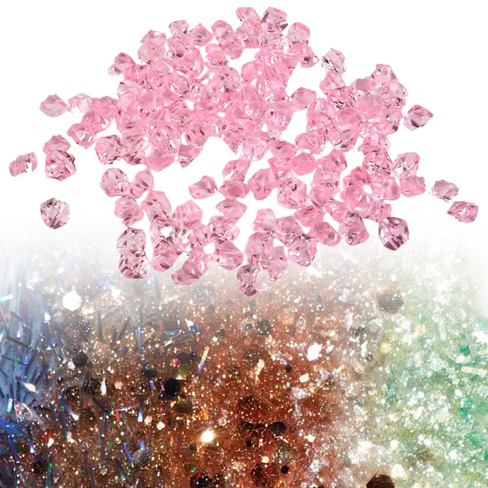 2PC Acrylic Gem Stone Plastic 6*9mm Transparent Red Yellow Green White Blue Ice Rocks For Vase Fish Tank Jewelry DIY Decoraction