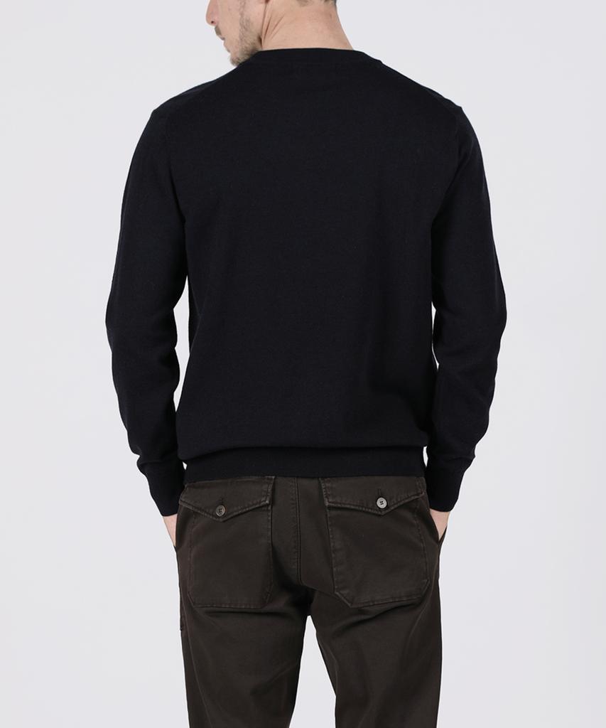 PANICALE Navy Wool Blend Crew Knit
