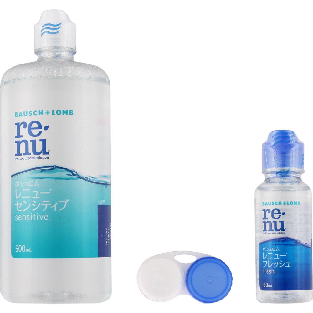 Bausch & Lomb Japan Renew Sensitive Bottle 500ml x 2 + F60ml (Quasi-drug) Soft Serve 0