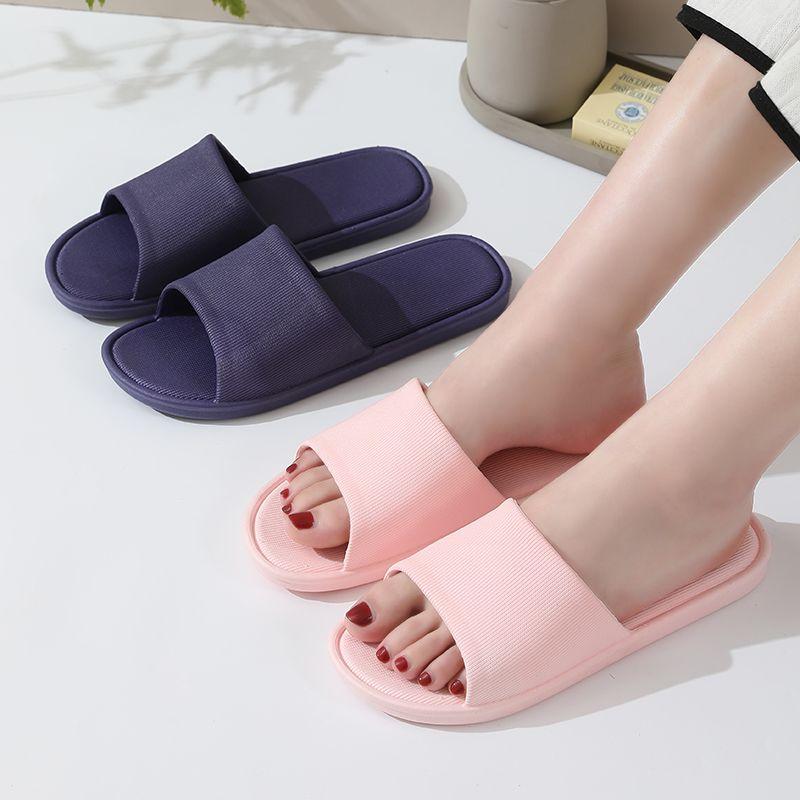 Summer Couple Wearing Slippers On The Beach Men's Beach Bathroom Anti Slip Outdoor One Line Mop