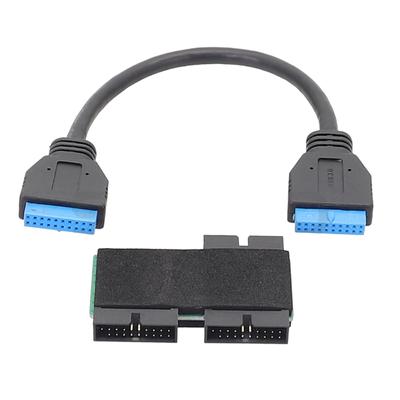1 zu 2 USB 3.0 19pin HUB USB 19PIN Verlängerungskabel Schnellübertragungschip für Desktop-Computer-Motherboard-Chassis-Boxen