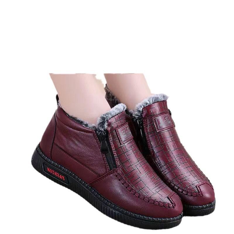 

Женские зимние теплые сноубутсы, водонепроницаемая ткань, подкладка из искусственного меха, водонепроницаемые ботильоны, нескользящая уличная обувь, походные спортивные ботинки 41