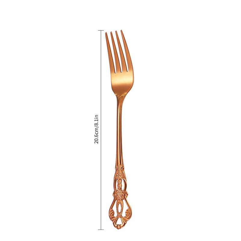 Retro Hollow Relief Dinner Forks