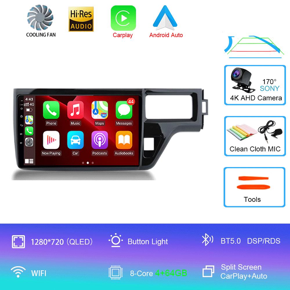 For Honda Stepwgn 5 2015 - 2021 RHD Car Radio Multimedia Headunit QLED System Navigation GPS Auto Android14 2Din DVD