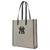 New MLB Cotton Canvas Tote Bag, Shopping Bag, Canvas Bag, Handbag, Shoulder Bag Unisex Gray 3AORM033N-50BKS