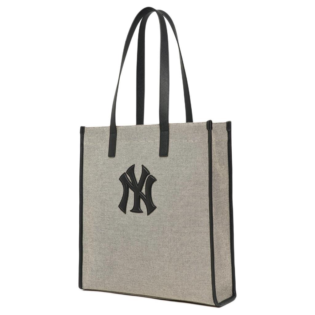 New MLB Cotton Canvas Tote Bag, Shopping Bag, Canvas Bag, Handbag, Shoulder Bag Unisex Gray 3AORM033N-50BKS