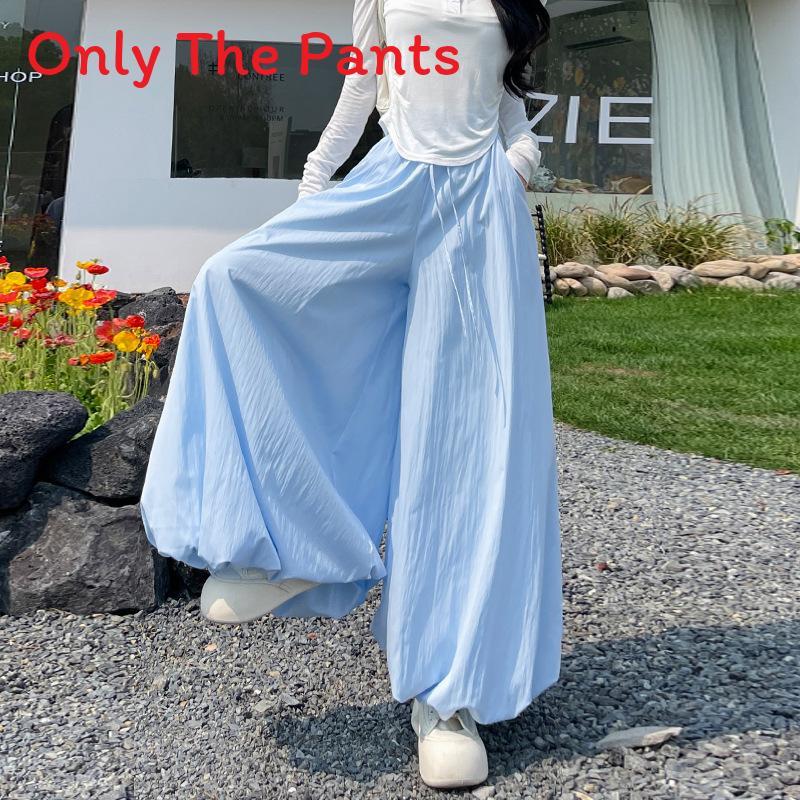 Summer Girl Floral Bubble Skirt Pants With High Waist For Casual Wear