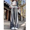 Women's Lace Patchwork Polka Dot Wide-Leg Elastic Waist Pants, Loose Fit, Floor-Length - Spring/Summer 2025 Collection