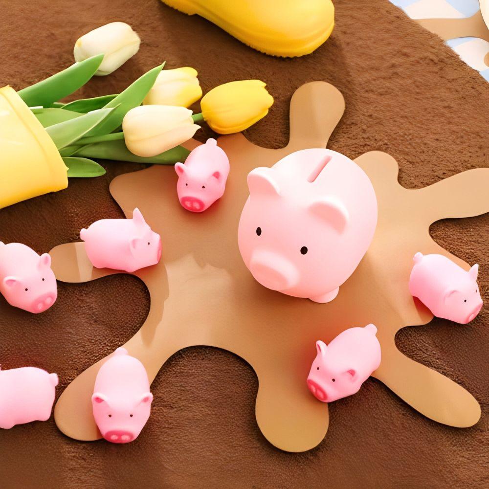 11/36 Stück Plastik Rosa Schwein Hund Gollum Genannt Stimme Haustier Spielzeug Heimdekorationen Geburtstag Geschenke Fotografie Requisiten YMY