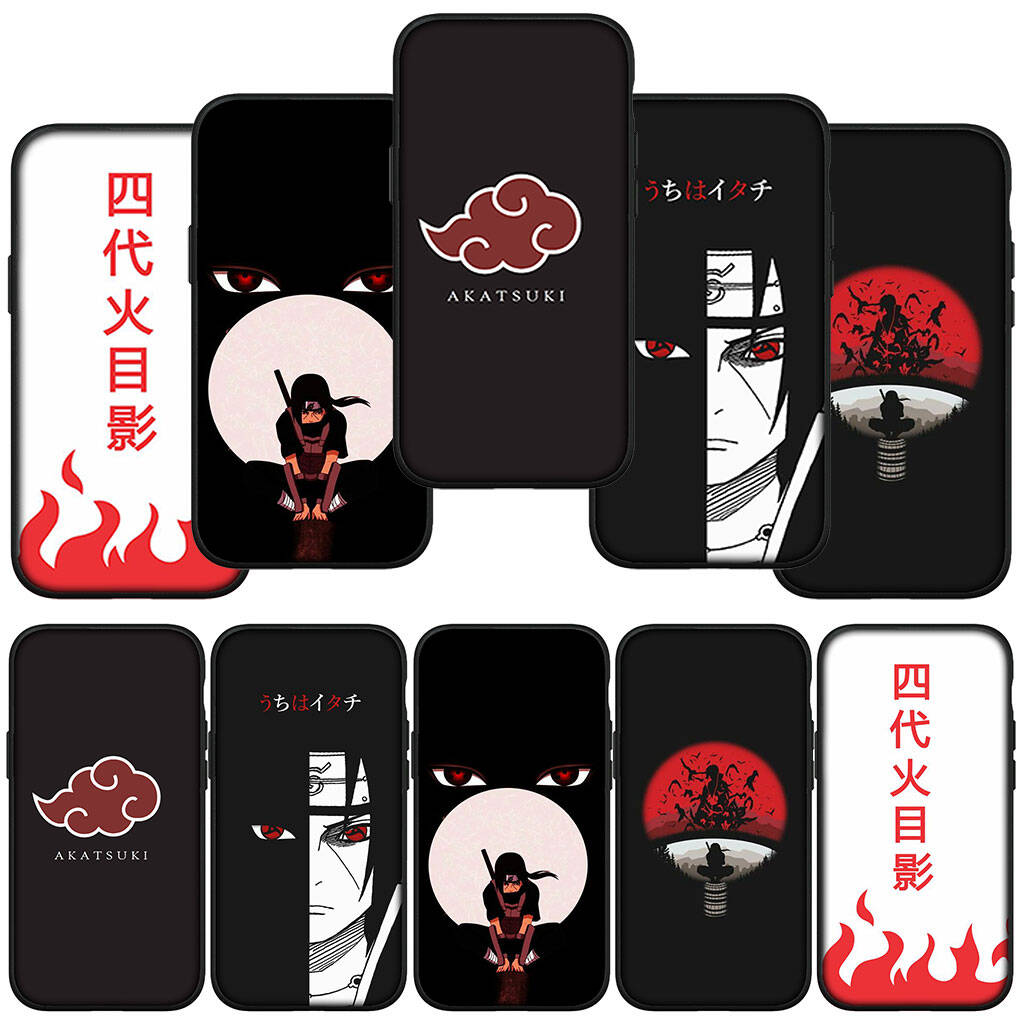 Phone Case for iPhone 17 15 16 Plus Redmi Note 14 12 11 13 Pro Max Huawei P30 P20 Lite OPPO A60 A40 A80 A18 A16 A54 Akatsuki Sasuke Naruto Anime Cover