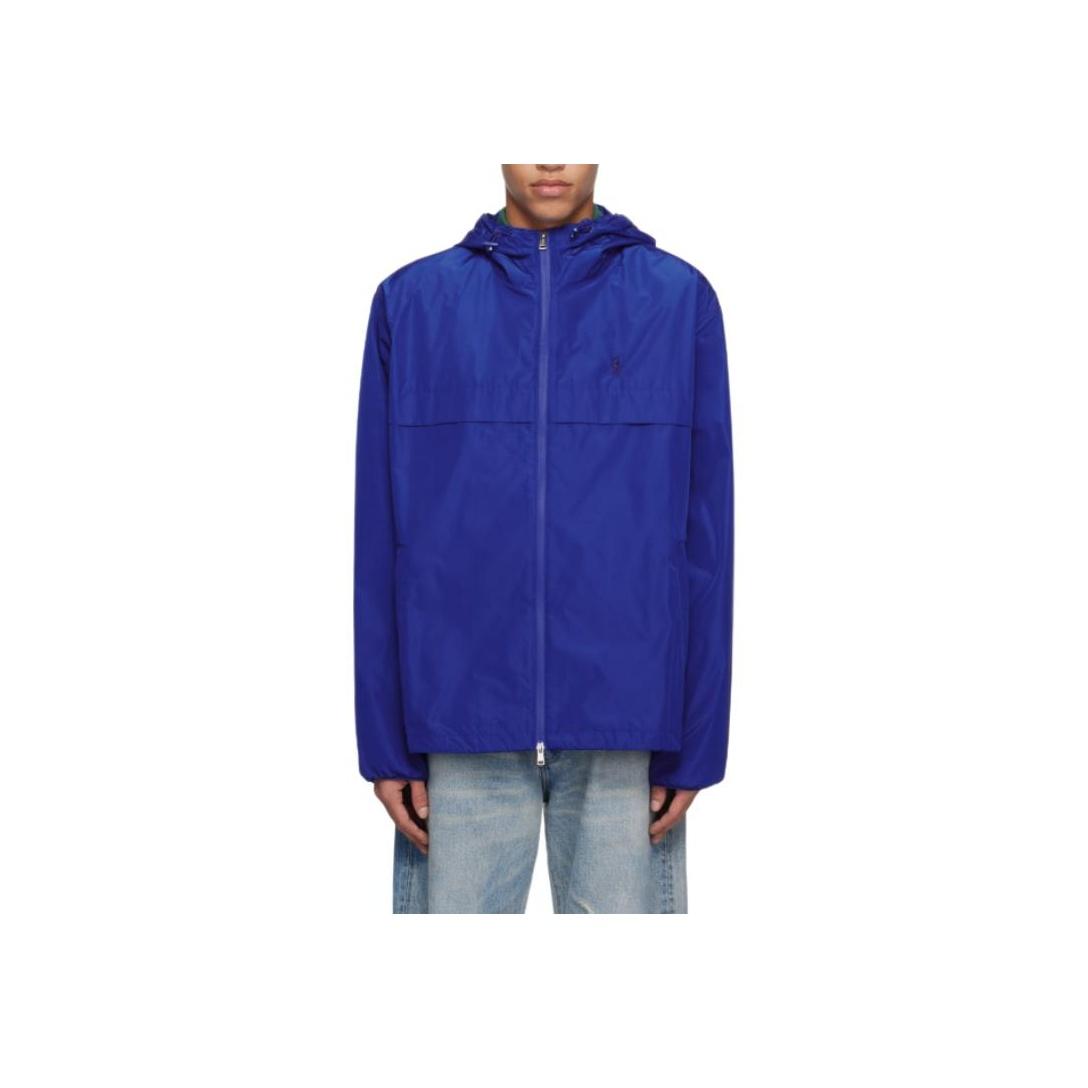 

Polo Ralph Lauren Logo Embroidered Double Zipper Hooded Long Sleeve Jacket Men jackets Blue 710970124-001 M