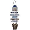 SAILINGSTORY Beach Wall Decor Nautical Coastal Hanging Wall Plaque Flip Flop Sign