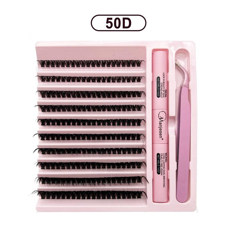 DIY sada prodlužování řas Řasy 200 KS Shluky Lash Bond and Seal Make-up Nástroje pro lepení řas Lepení Lepidlo Příslušenství