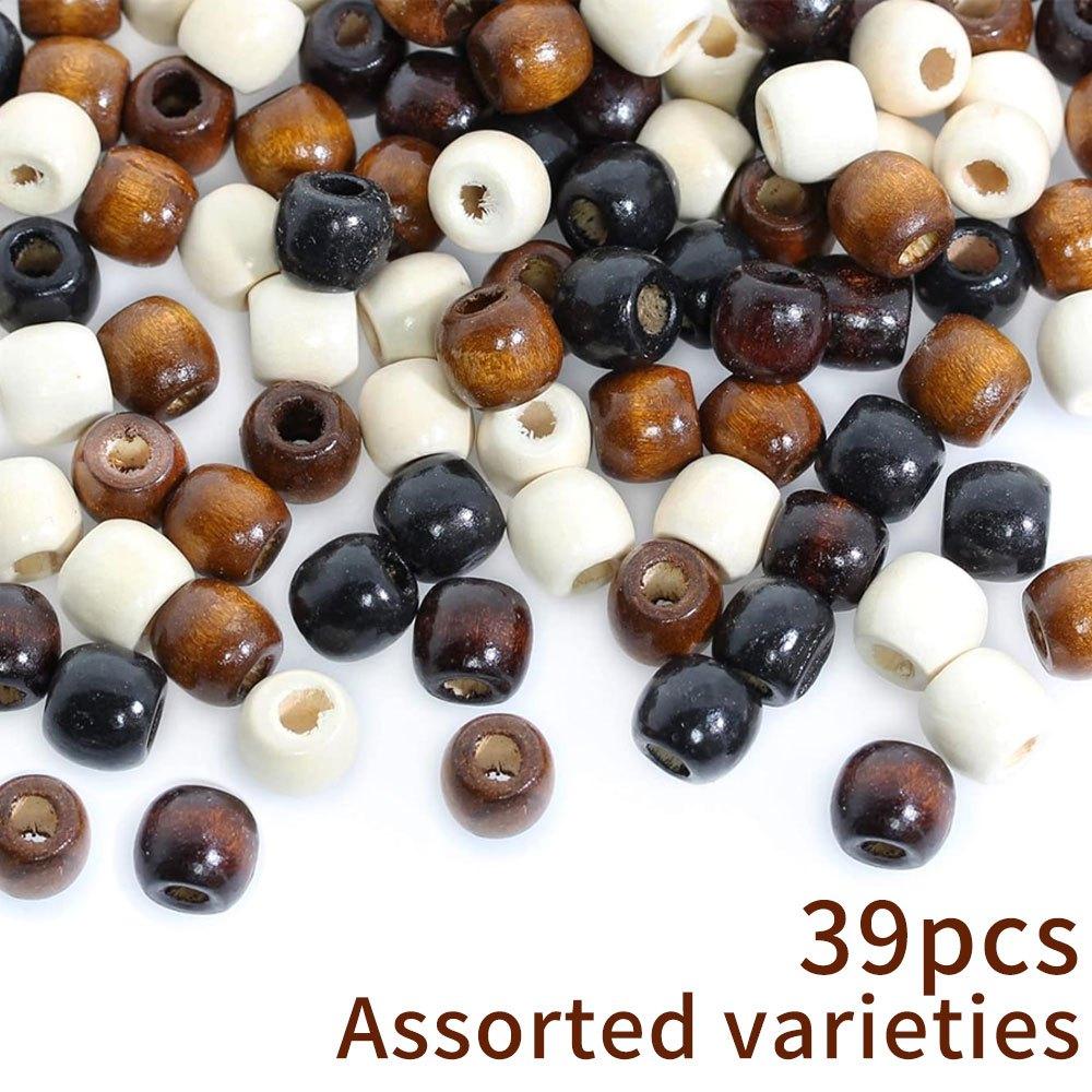 13/26/39 peças material de madeira retro contas de madeira artesanato contas espaçamento contas faça você mesmo pulseira colar brincos chaveiro corrente de pé corrente de telefone