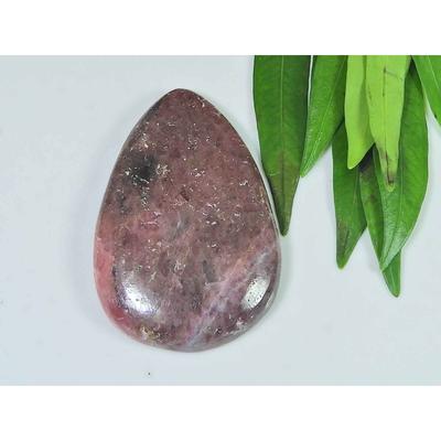 31X45X06MM Quartz Rhodonite Rouge Naturel Poire Cabochon Pierre Gemme Libre SK-3742