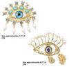 [HF]New 1Pc Luxury Rhinestone Devil Eyes Brooches For Women Character Pins Casual Party Accessories New Gifts Friends Decoration