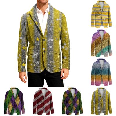 Herren Business Casual Mode Bedruckte Cordjacke