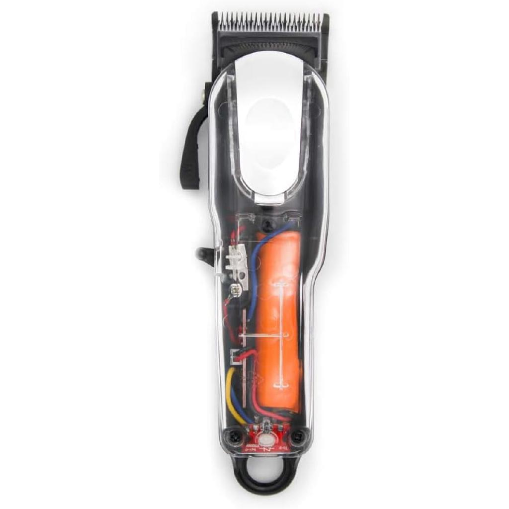 Hair Clipper Transparent Cover, DIY Replacement Clipper Protective Cover for Wahl 5 Star Cordless Magic Clip Clipper # 8148 Transparent Shell Silver