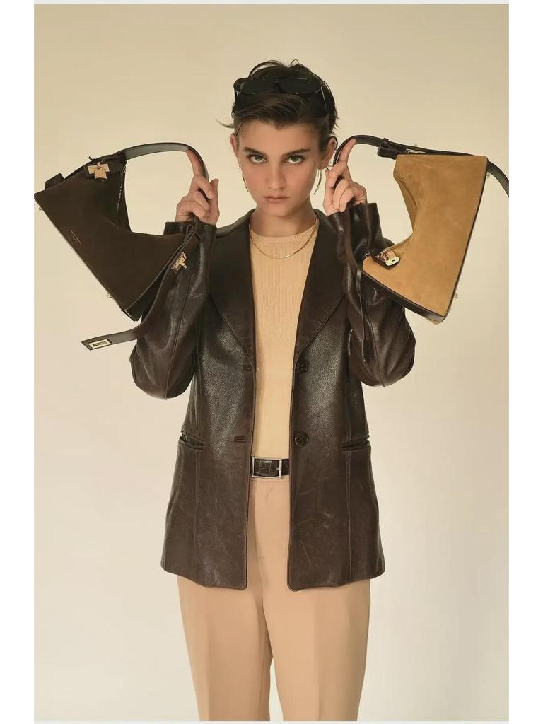 Verified French Chic Crescent Shoulder & Handheld Hobo Bag