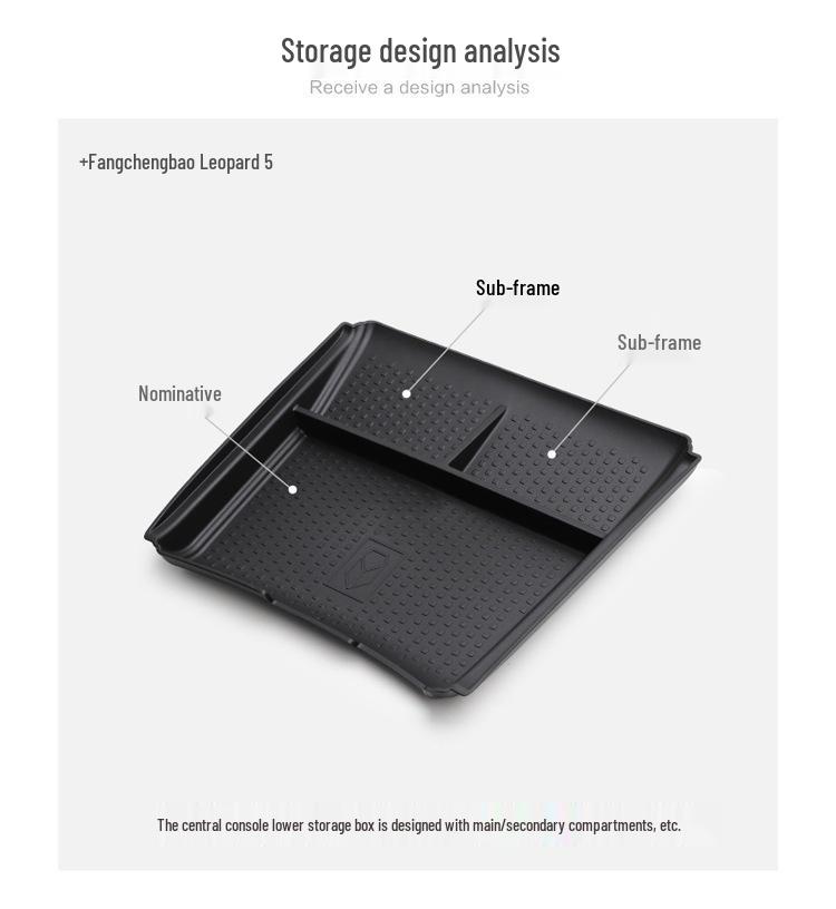23-25 Modelle Fangcheng Leopard 5 Center Console Lower Storage Box - Car Interior Accessory