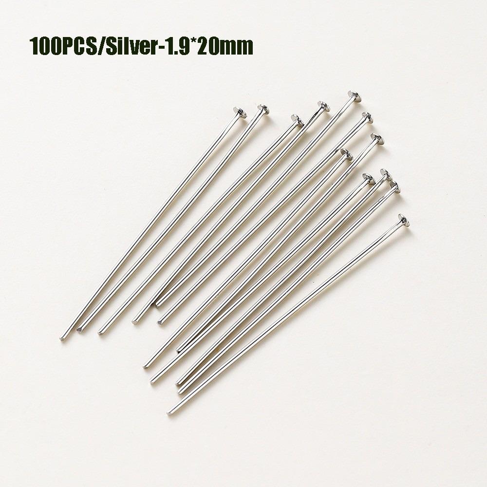 100PCS 0.6mm Thin Wire Jewelry Making Pins Gold Plated Jewelry Ball Pins Head Needle Accessories