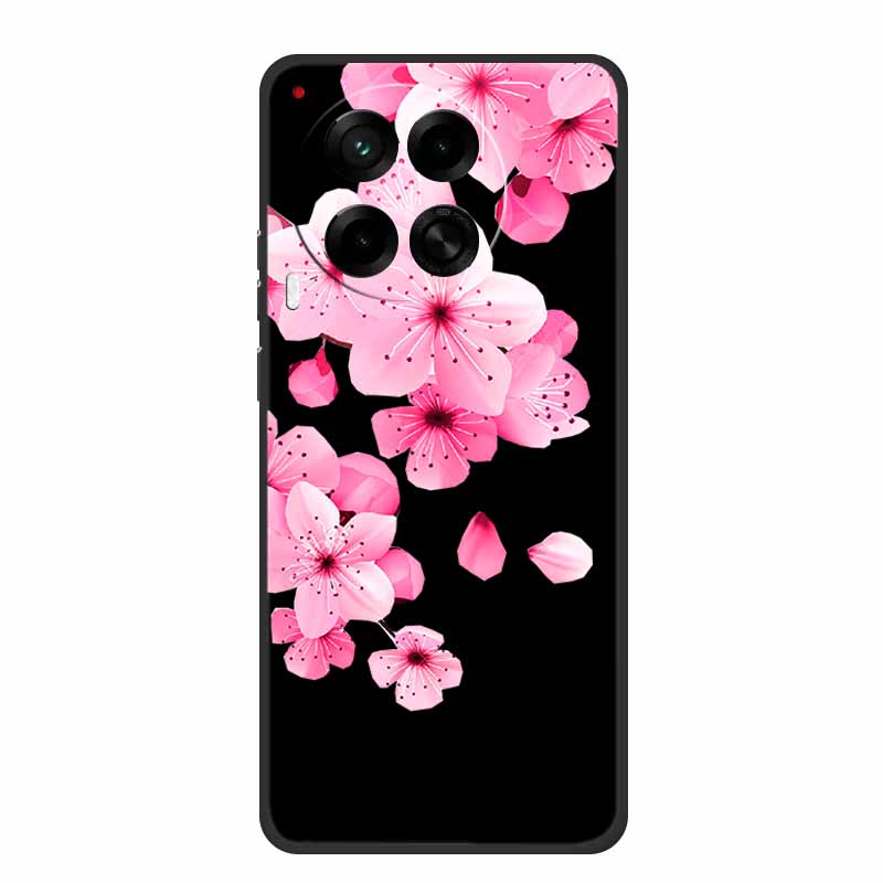 Black Silicone Case For Tecno Camon 30 Premier Pro Case Cartoon Cat Soft Back Cover Case For Tecno Camon 30 S 30S Pro Phone Case