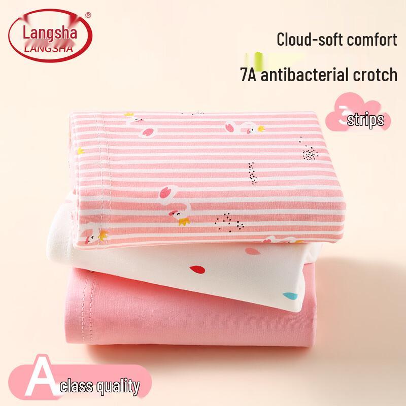 Langsah Girls  Cute Cartoon Cotton Antibacterial Boxer Briefs 160