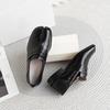 Tabi Shoes Split Toe Patent Leather Loafers for Women Trendy Non Slip Lightweight Round Toe Wide Width Casual Cute Moccasions